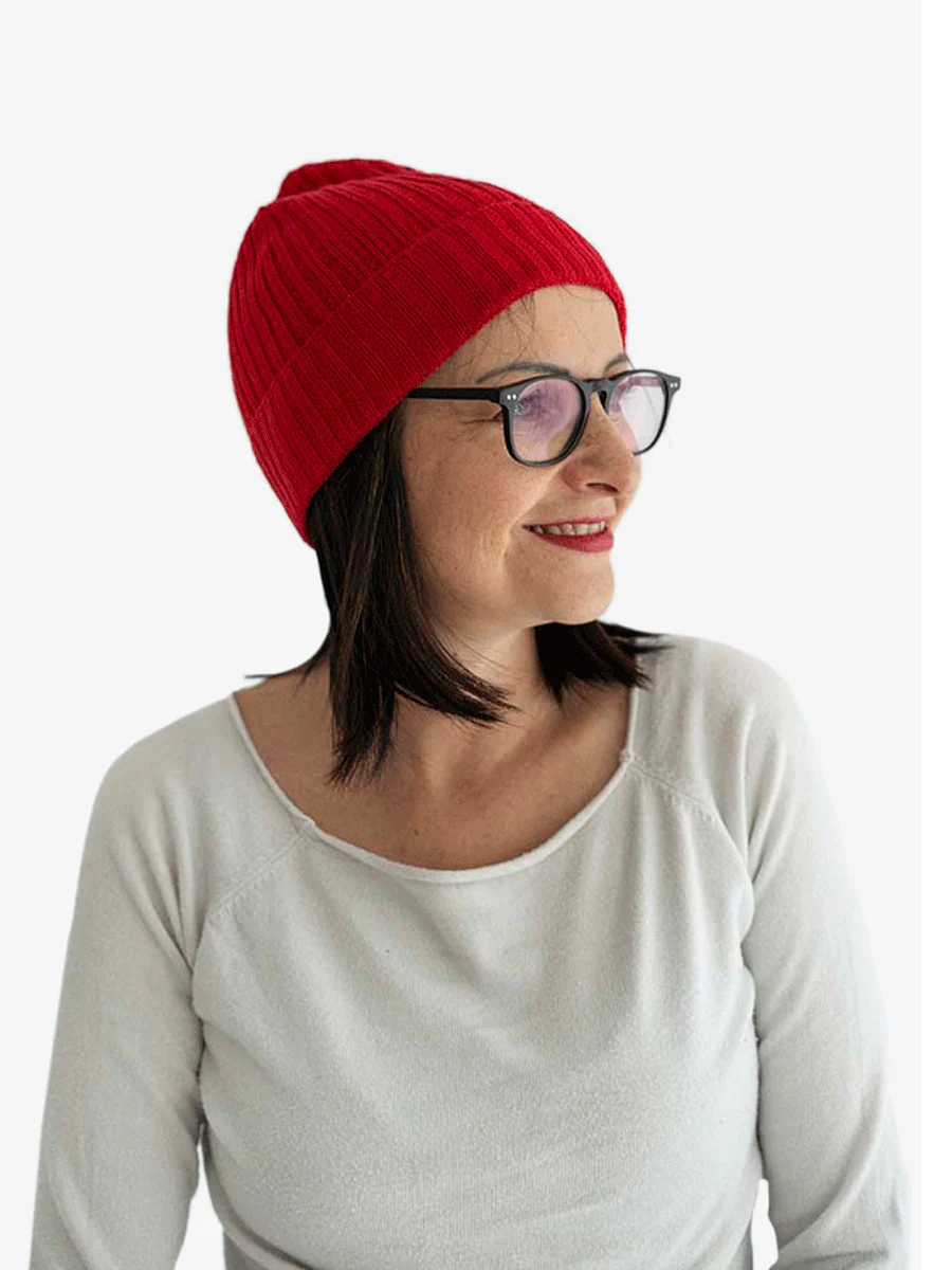 Berretto in cashmere a costine - Unisex - Image 4