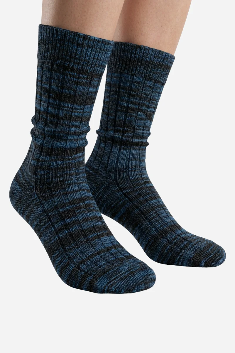 Calze in lana biologica a coste unisex
