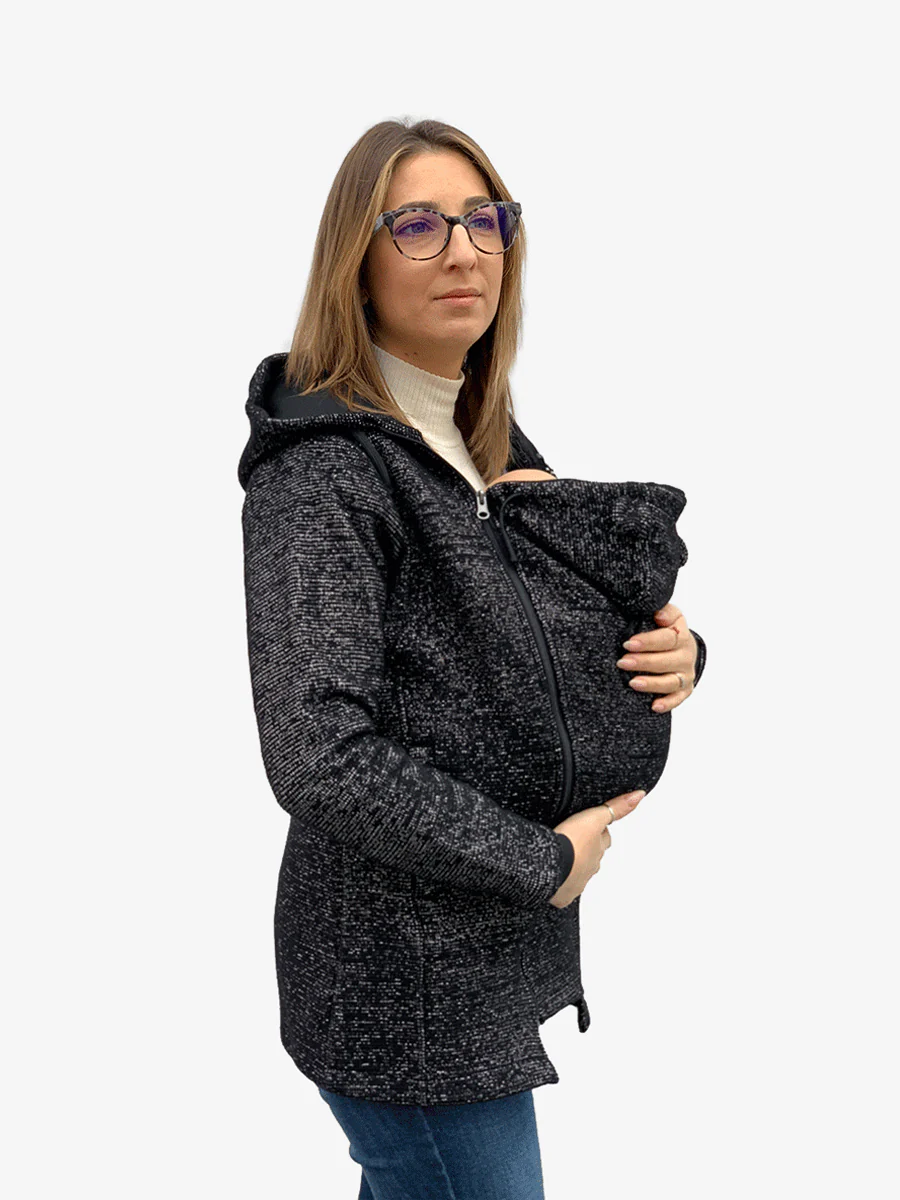 Cappotto per portare donna 3 in 1 in Lana "Abbracci" LUX - Image 2