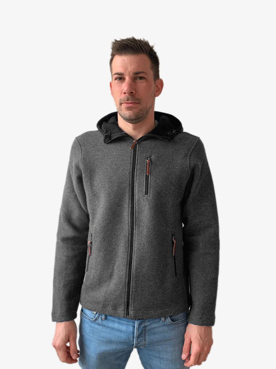 Cappotto Uomo con cappuccio in Lana - Image 4