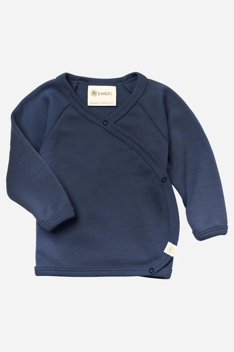 Cardigan in lana e seta bambino chiusura a kimono