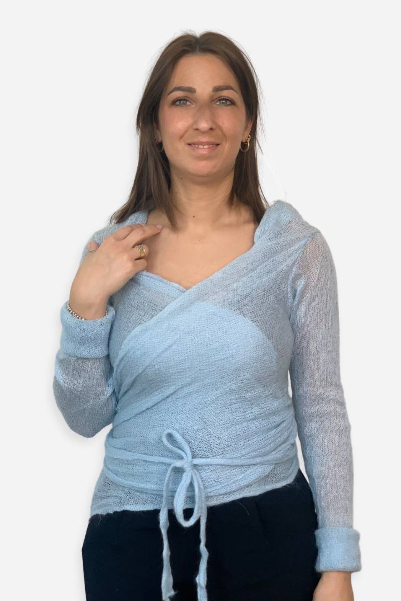 Cardigan Scaldacuore Nuvola donna in mohair "fine serie"