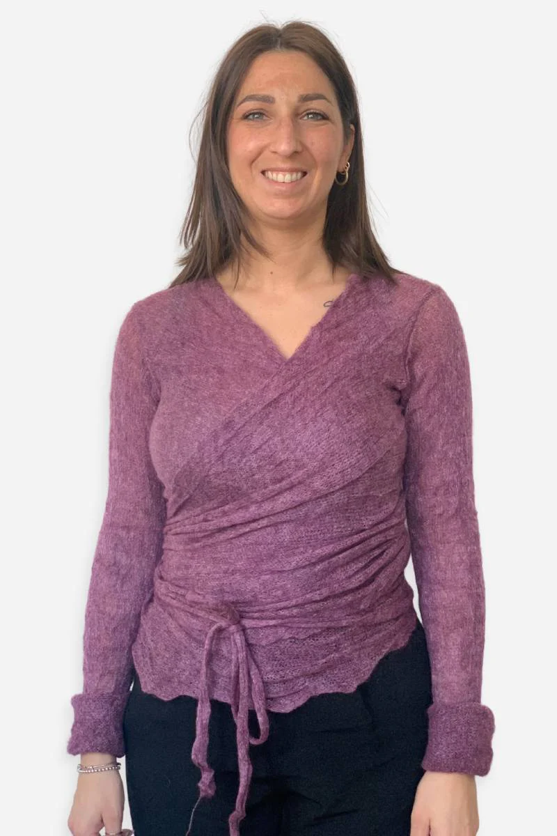 Cardigan Scaldacuore Nuvola donna in mohair "fine serie" - Image 8