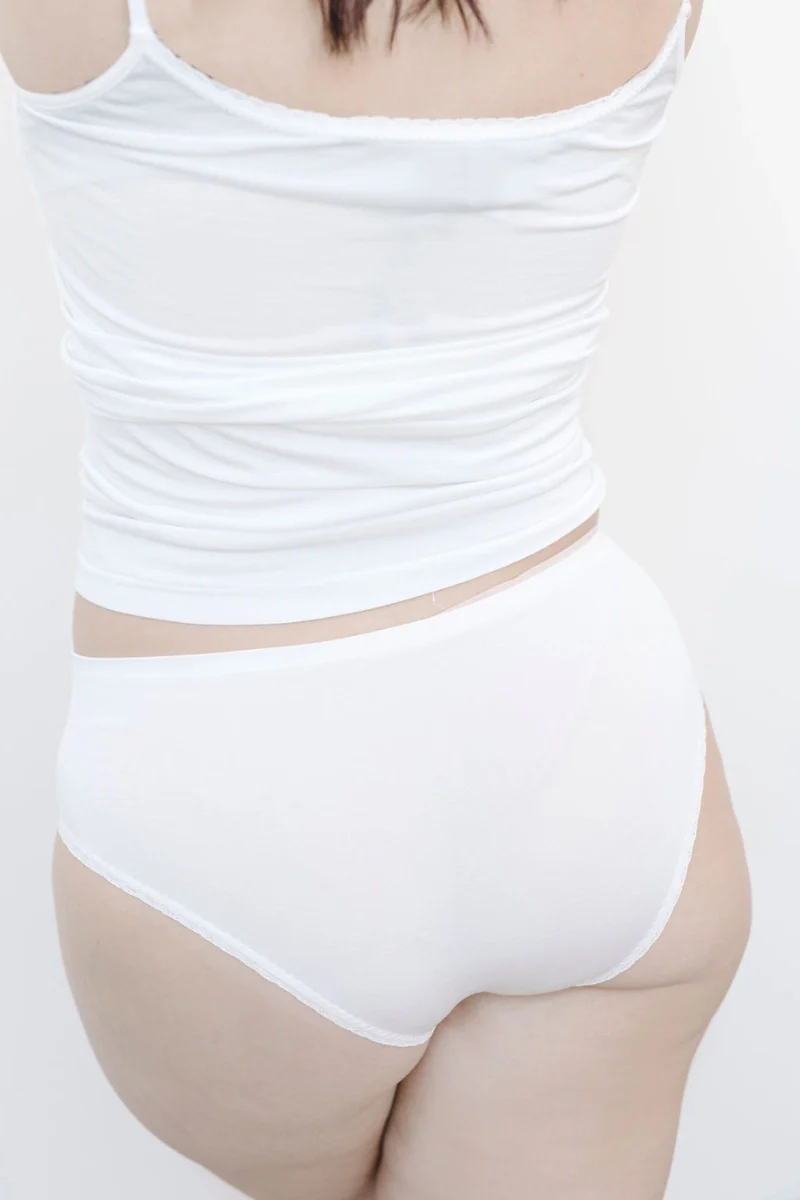 Culotte vita alta donna in seta vegetale - Image 3