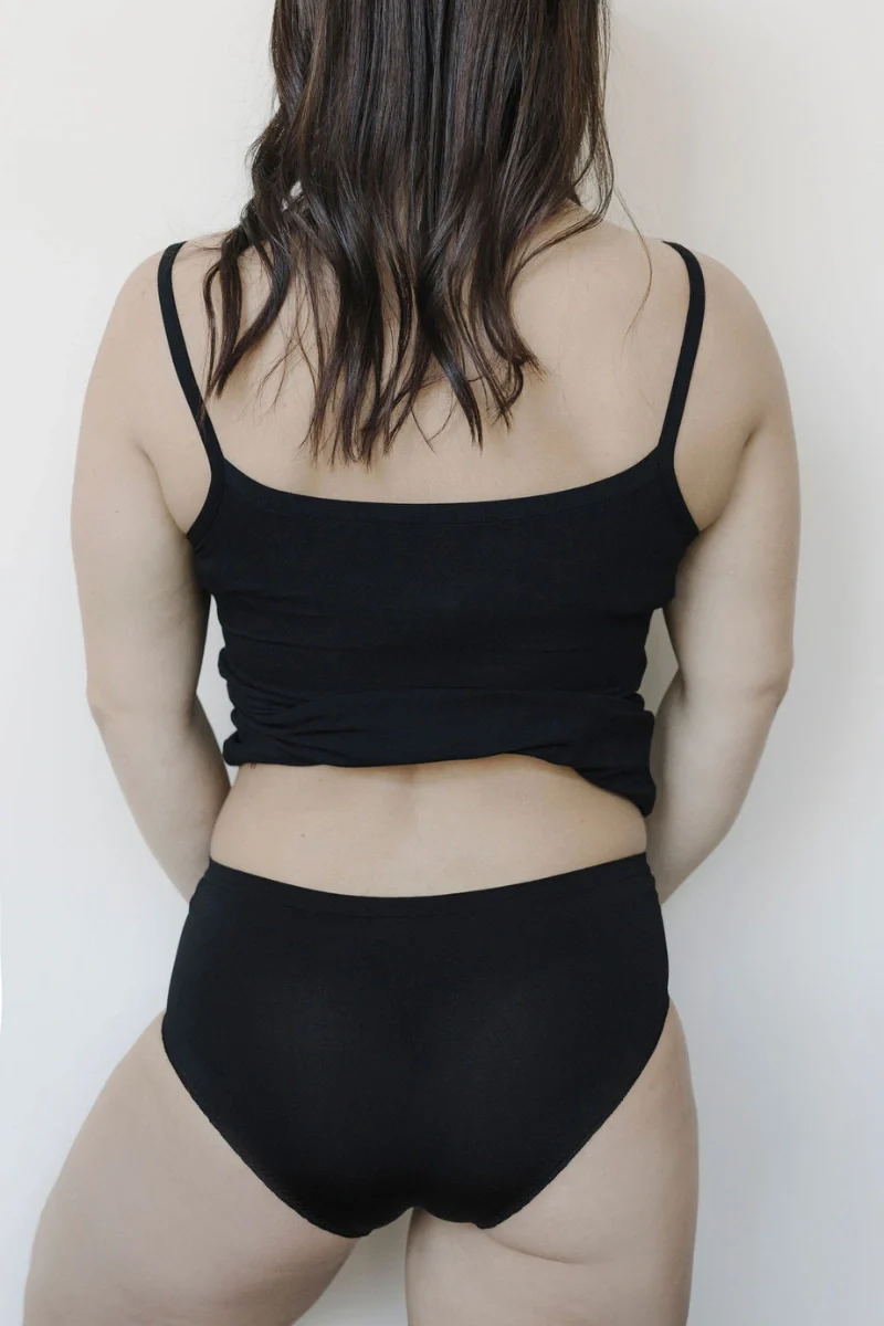 Culotte vita alta donna in seta vegetale - Image 4