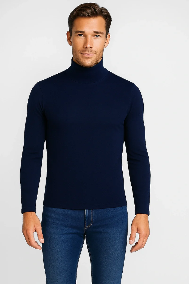 Dolcevita uomo in modal cashmere collo alto