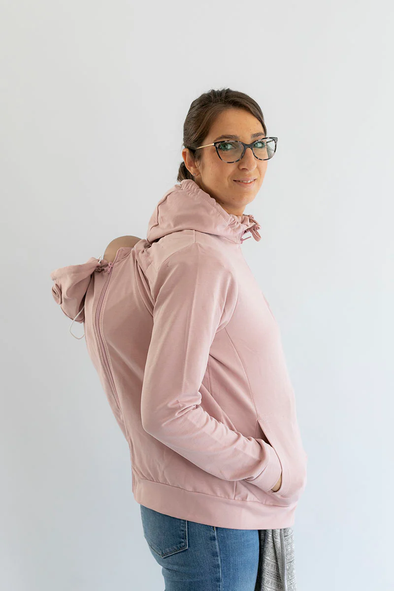 Felpa porta bebè donna 4 in 1 in Cotone felpato