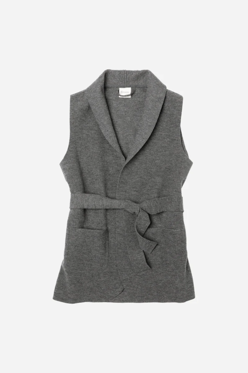 Gilet blazer donna in lana cotta Engel - Image 4