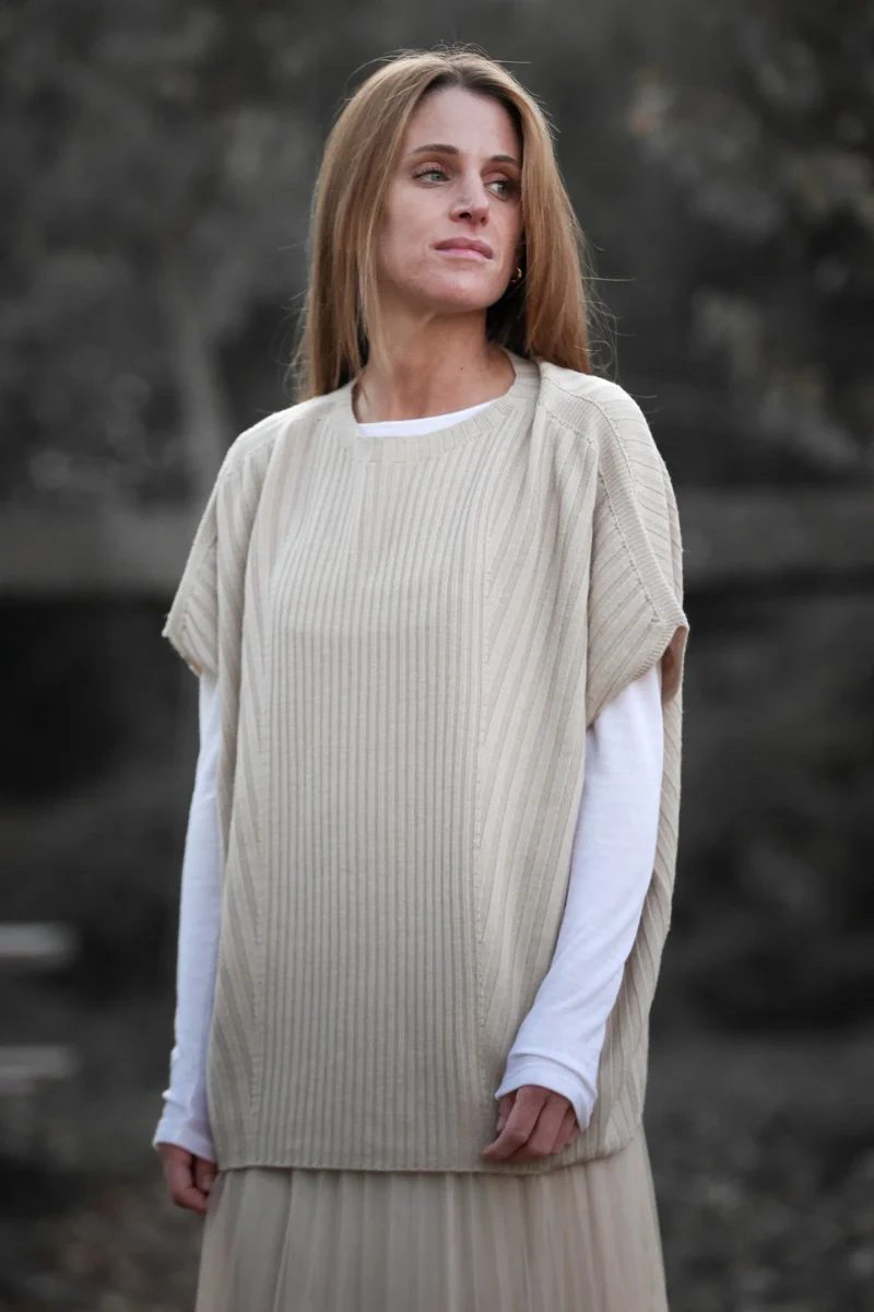 Gilet di lana donna a coste