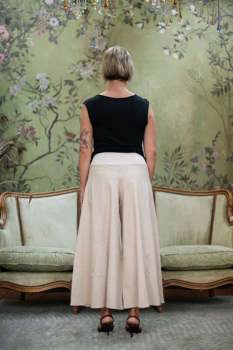 Gonna pantalone donna con fascione in cotone - Image 8