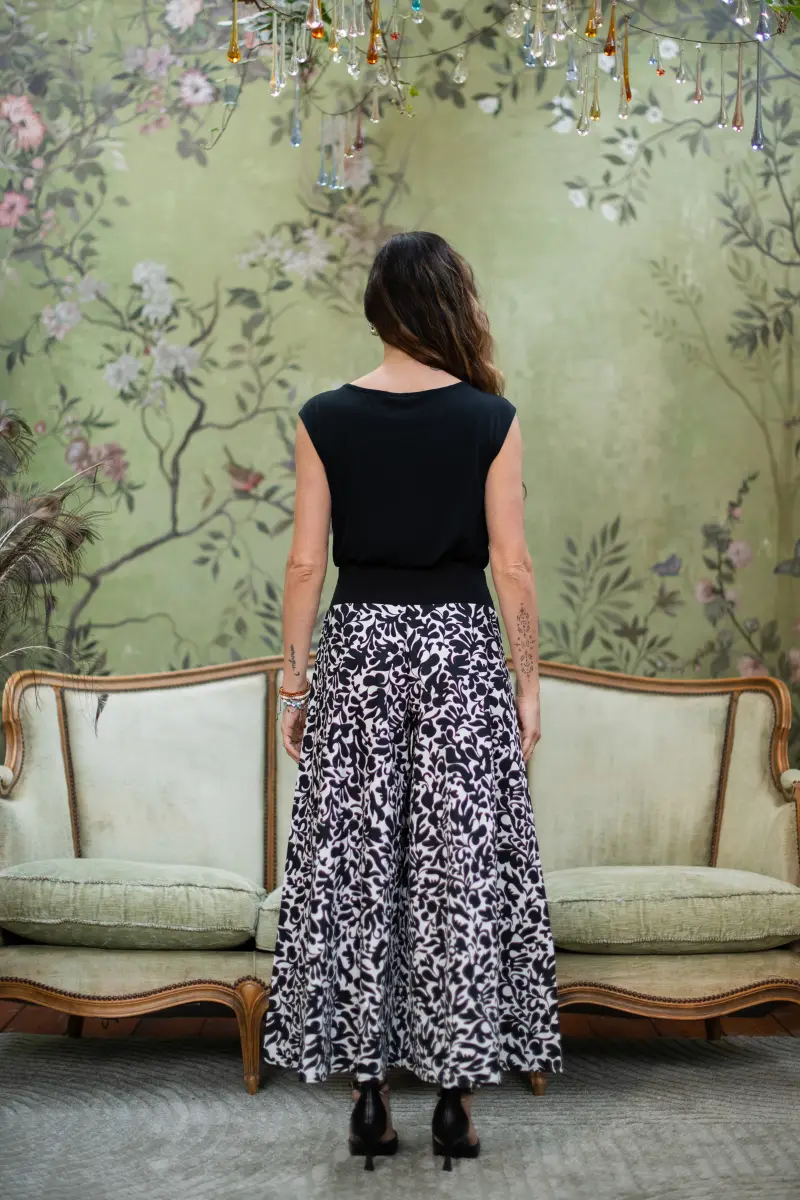 Gonna pantalone donna con fascione in cotone - Image 9