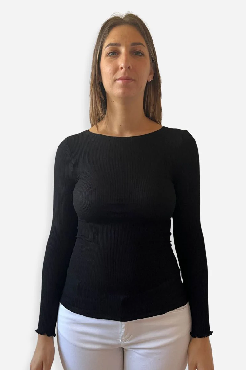 Maglia donna manica lunga modal e cachemere - Image 6