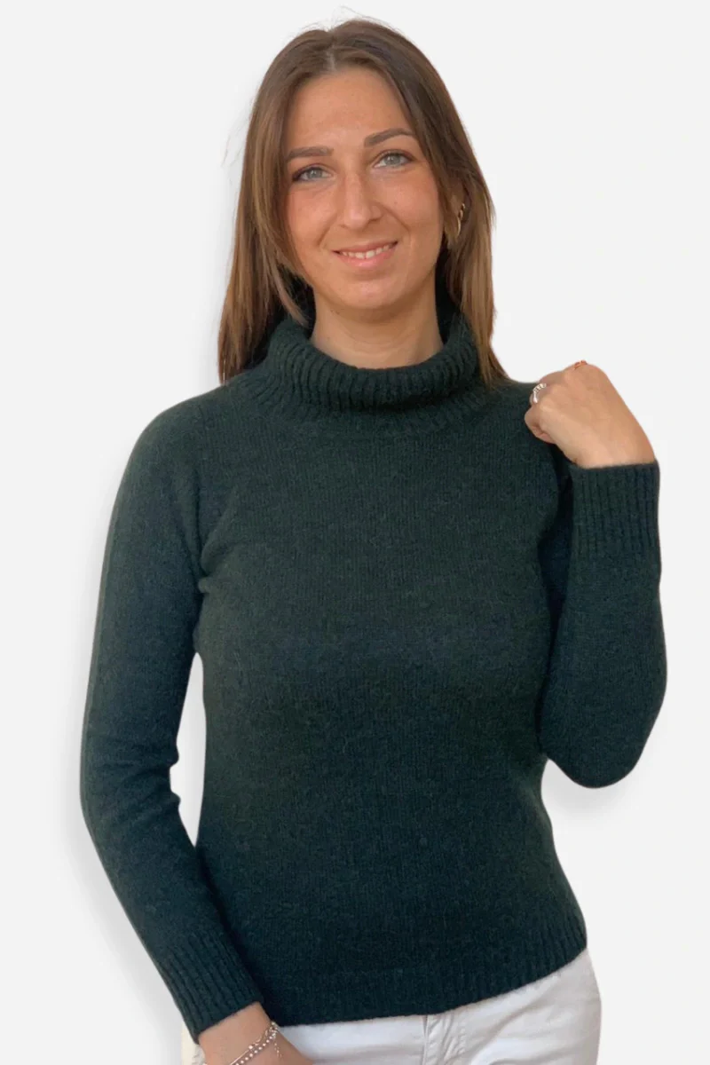 Maglione collo alto in lana e mohair - Image 3
