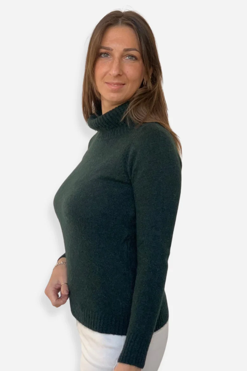 Maglione collo alto in lana e mohair - Image 4