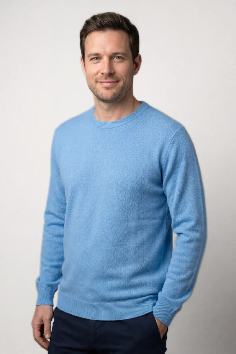 Maglione uomo girocollo in cachemire - Image 6