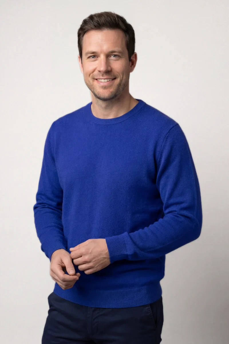 Maglione uomo girocollo in cachemire - Image 7
