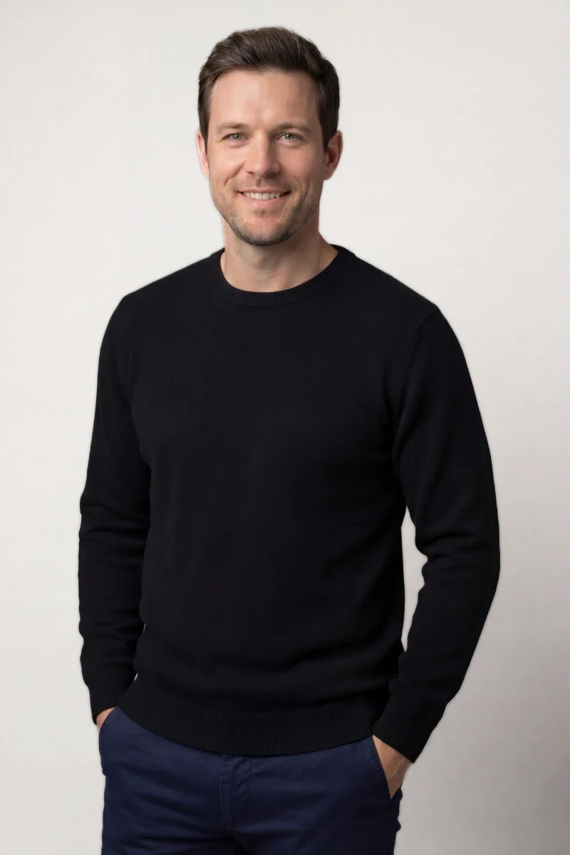 Maglione uomo girocollo in cachemire - Image 9