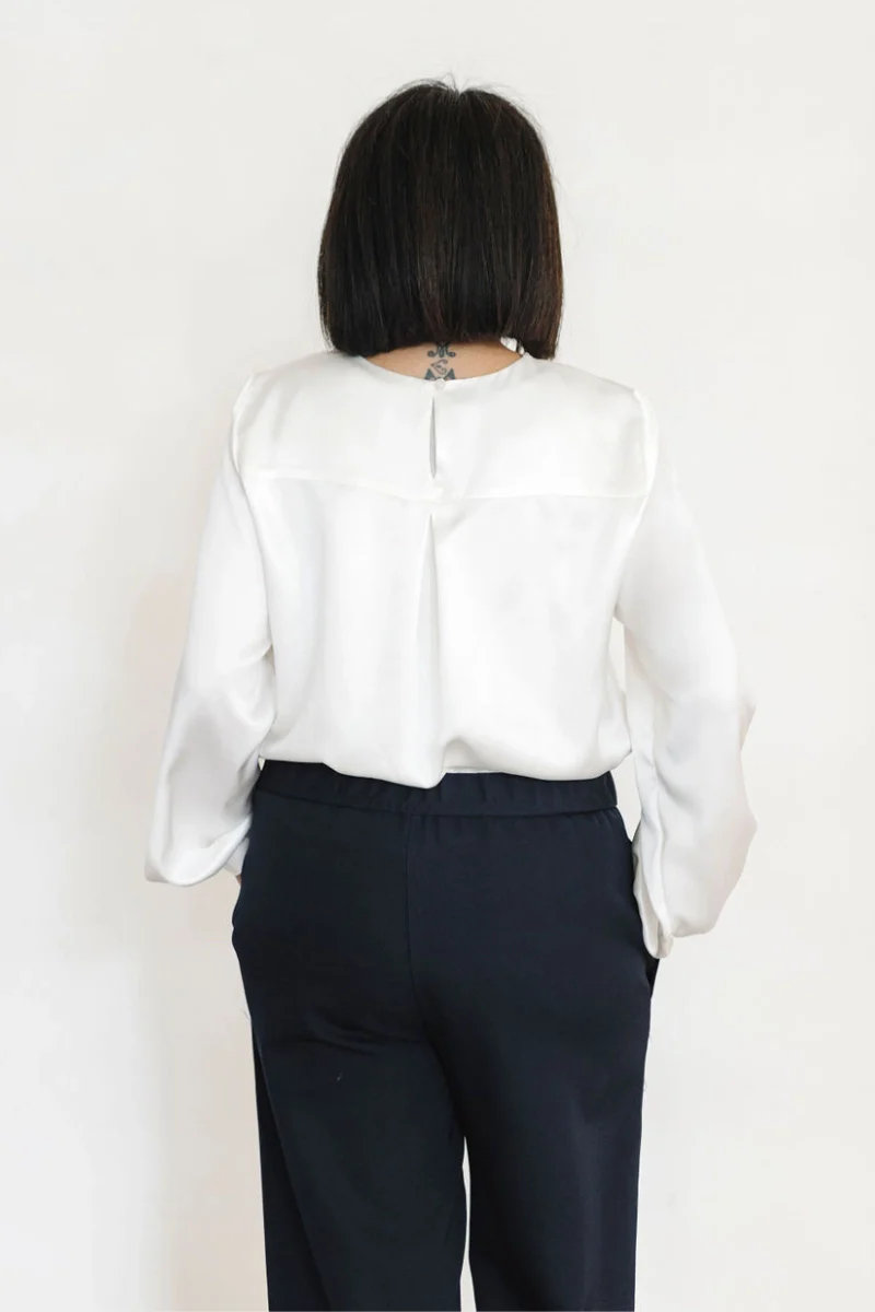 Pantalone palazzo donna in fresco lana - Image 4