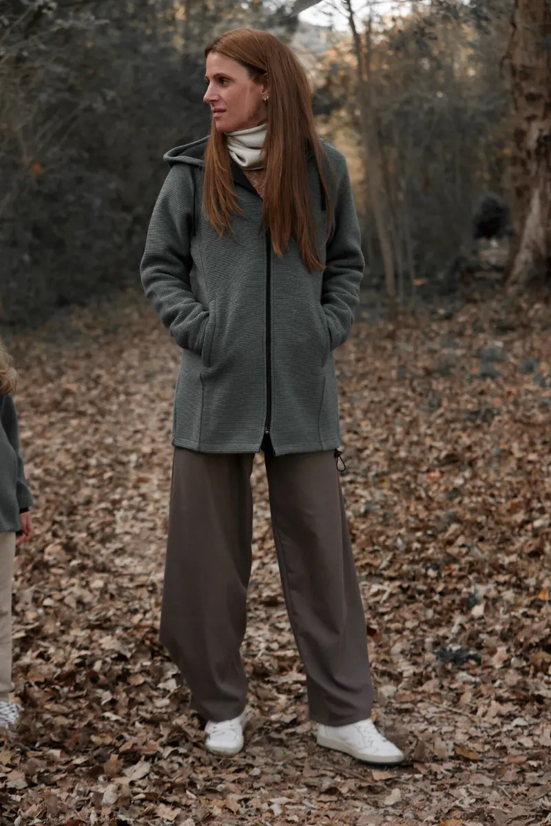 Pantaloni ampi donna in lana