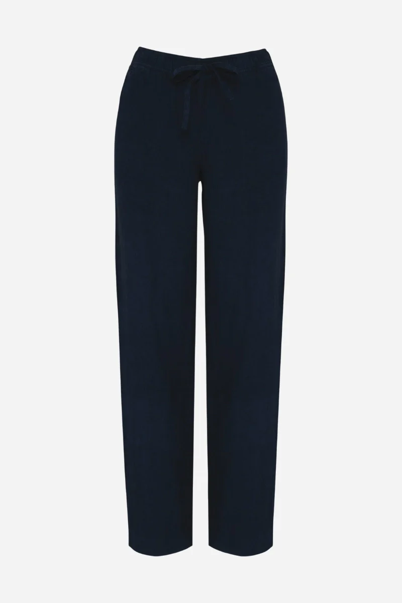 Pantaloni palazzo donna in lino - Image 7