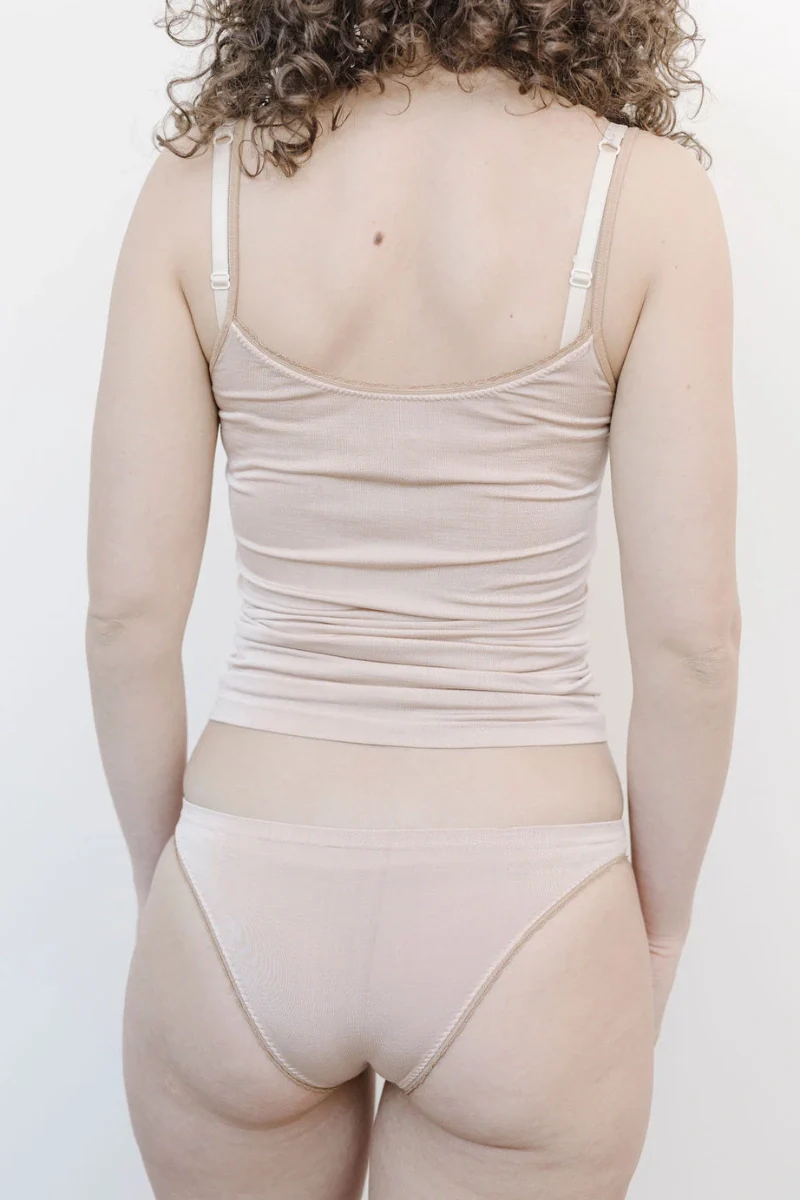 Slip brasiliana donna in seta vegetale vita bassa - Image 4