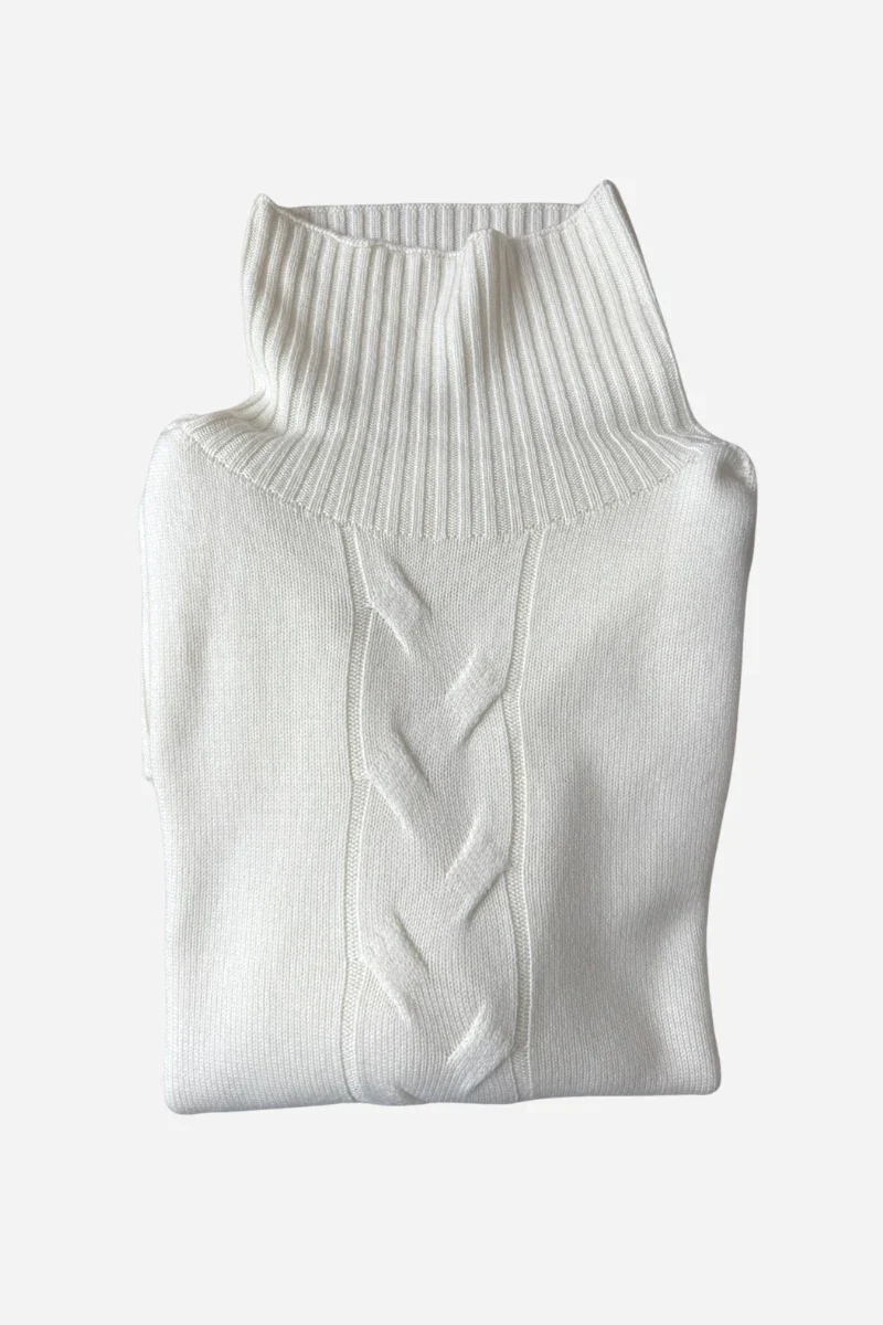 Vestito lana donna lungo intrecciato - Image 3